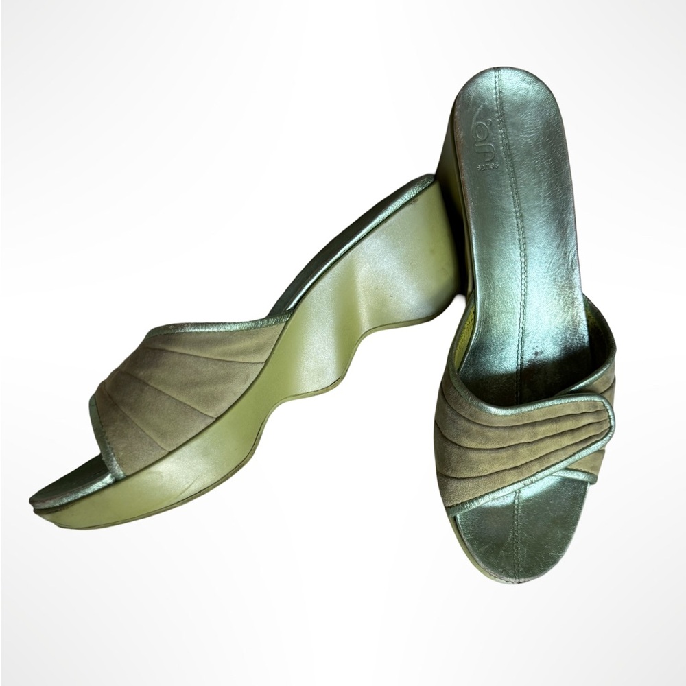 Nike Lab G Series, Green Wedge Sandals